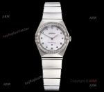 New Replica Omega Constellation Silver Diamond Bezel White Mop Dial Swiss Quartz Watch 25mm (1)_th.jpg